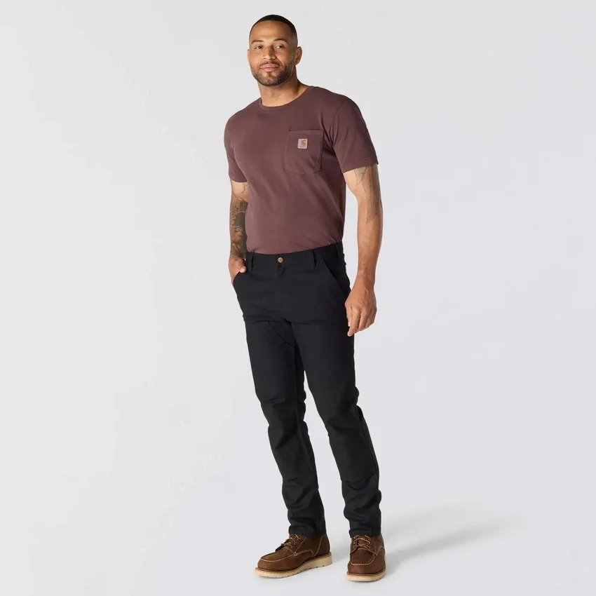 Slim Tapered Rugged Flex Duck-Arbeitshose für Herren mit doppelten Knieverstärkungen
