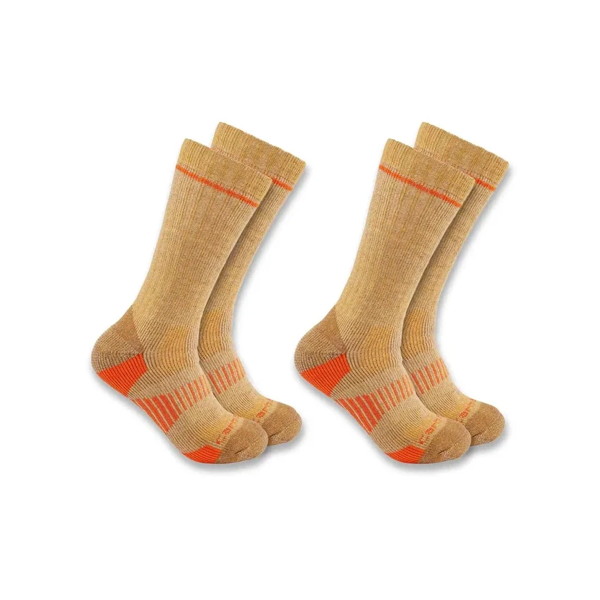 Stiefelsocken aus mittelschwerer Synthetik-Woll-Mischung, 2er-Pack