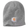Strickmütze mit Logo-Aufnäher