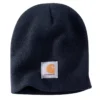 Strickmütze mit Logo-Aufnäher