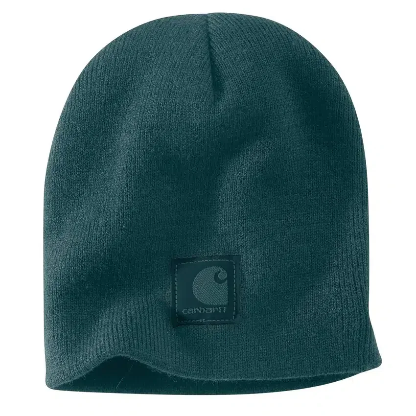 Strickmütze mit Logo-Aufnäher