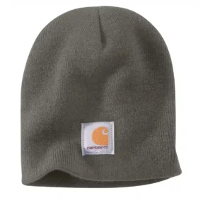 Strickmütze mit Logo-Aufnäher