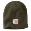 Strickmütze mit Logo-Aufnäher