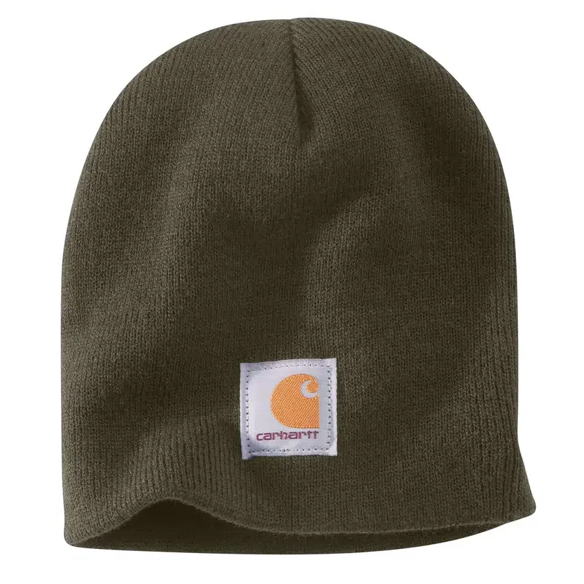 Strickmütze mit Logo-Aufnäher