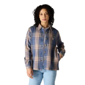 Tencel™-Faser-Serie: Locker sitzendes Twill-Karo-Hemd für Damen
