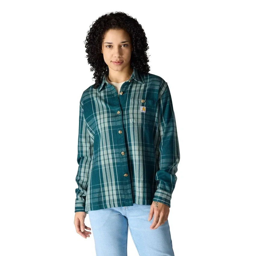 Tencel™-Faser-Serie: Locker sitzendes Twill-Karo-Hemd für Damen