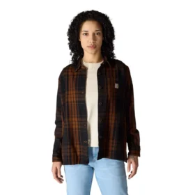 Tencel™-Faser-Serie: Locker sitzendes Twill-Karo-Hemd für Damen