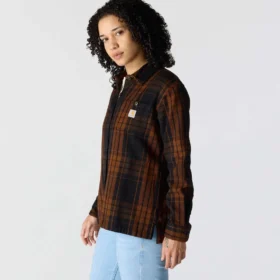 Tencel™-Faser-Serie: Locker sitzendes Twill-Karo-Hemd für Damen