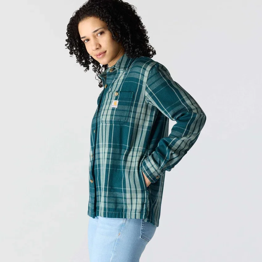 Tencel™-Faser-Serie: Locker sitzendes Twill-Karo-Hemd für Damen