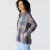 Tencel™-Faser-Serie: Locker sitzendes Twill-Karo-Hemd für Damen