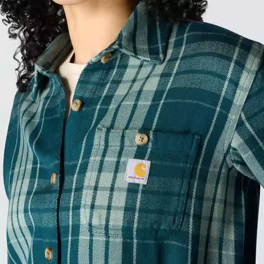 Tencel™-Faser-Serie: Locker sitzendes Twill-Karo-Hemd für Damen