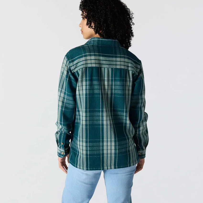 Tencel™-Faser-Serie: Locker sitzendes Twill-Karo-Hemd für Damen