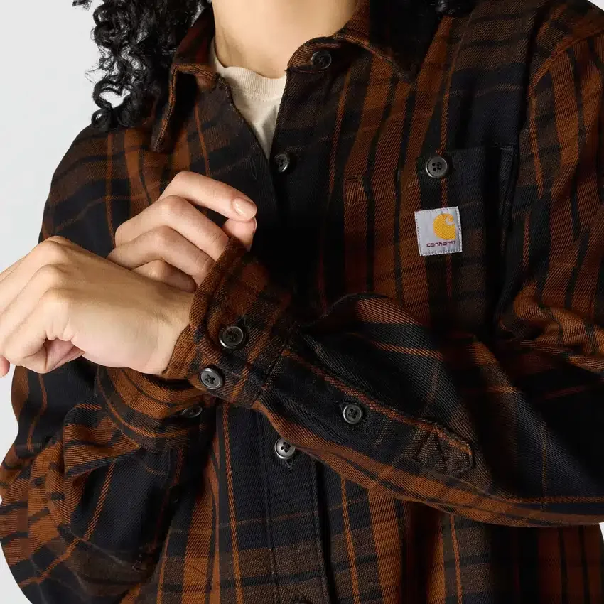 Tencel™-Faser-Serie: Locker sitzendes Twill-Karo-Hemd für Damen