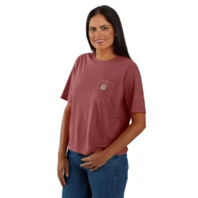 Tencel-Hemd für Damen, locker sitzend, leicht, mit Rundhalsausschnitt und Tasche