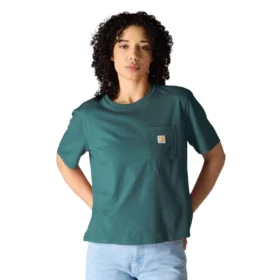 Tencel-Hemd für Damen, locker sitzend, leicht, mit Rundhalsausschnitt und Tasche