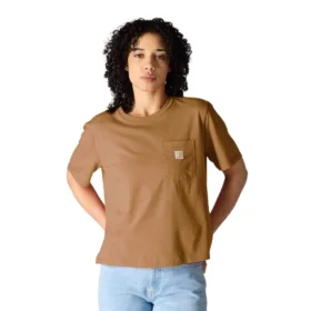 Tencel-Hemd für Damen, locker sitzend, leicht, mit Rundhalsausschnitt und Tasche