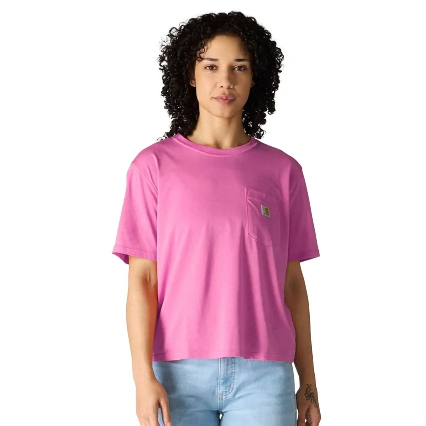 Tencel-Hemd für Damen, locker sitzend, leicht, mit Rundhalsausschnitt und Tasche