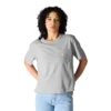 Tencel-Hemd für Damen, locker sitzend, leicht, mit Rundhalsausschnitt und Tasche
