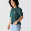 Tencel-Hemd für Damen, locker sitzend, leicht, mit Rundhalsausschnitt und Tasche