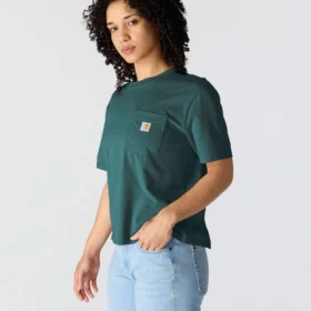 Tencel-Hemd für Damen, locker sitzend, leicht, mit Rundhalsausschnitt und Tasche