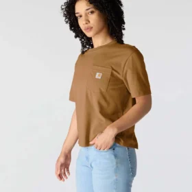 Tencel-Hemd für Damen, locker sitzend, leicht, mit Rundhalsausschnitt und Tasche