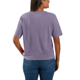 Tencel-Hemd für Damen, locker sitzend, leicht, mit Rundhalsausschnitt und Tasche