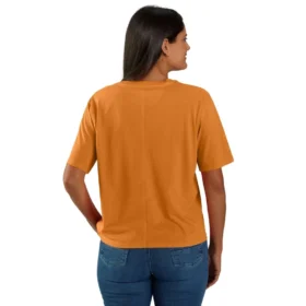 Tencel-Hemd für Damen, locker sitzend, leicht, mit Rundhalsausschnitt und Tasche