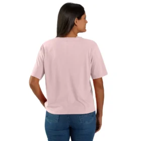 Tencel-Hemd für Damen, locker sitzend, leicht, mit Rundhalsausschnitt und Tasche