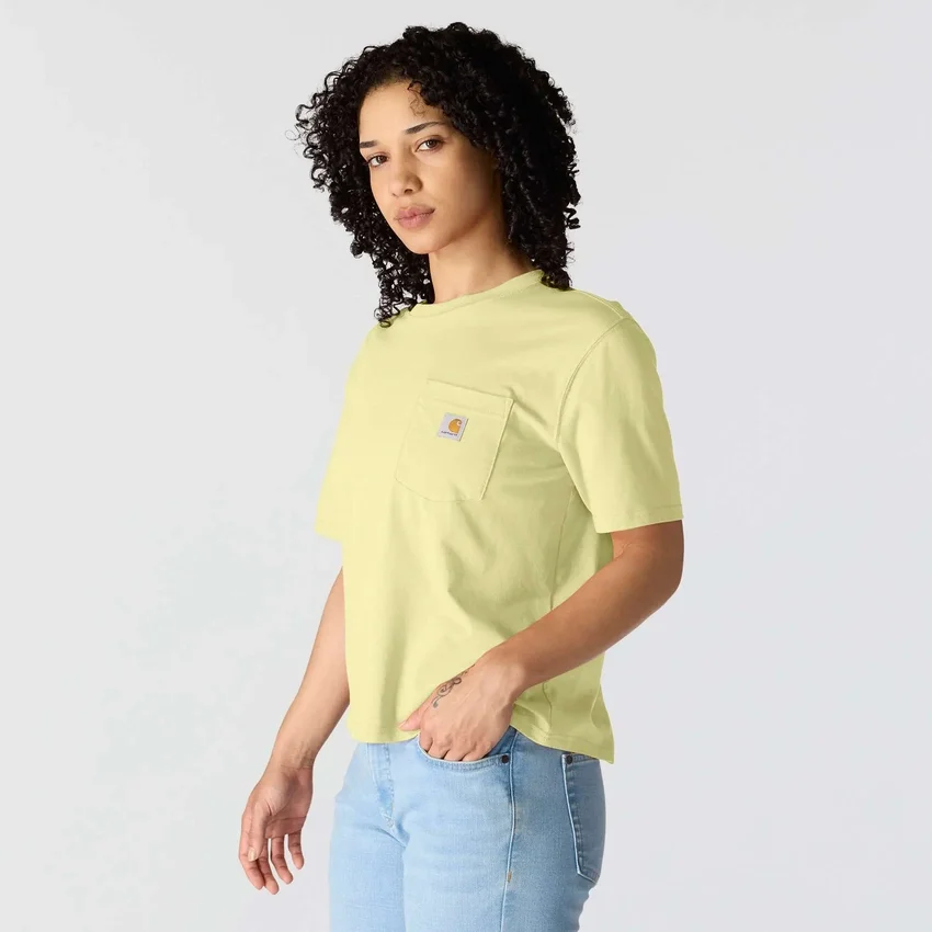 Tencel-Hemd für Damen, locker sitzend, leicht, mit Rundhalsausschnitt und Tasche