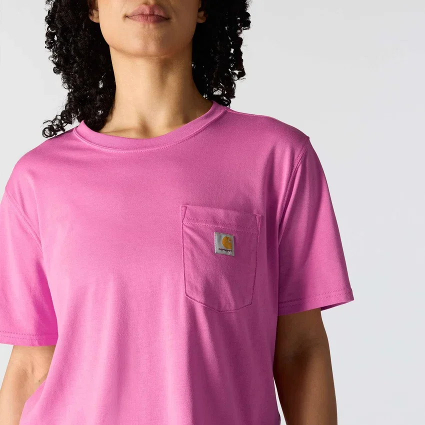 Tencel-Hemd für Damen, locker sitzend, leicht, mit Rundhalsausschnitt und Tasche