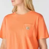 Tencel-Hemd für Damen, locker sitzend, leicht, mit Rundhalsausschnitt und Tasche