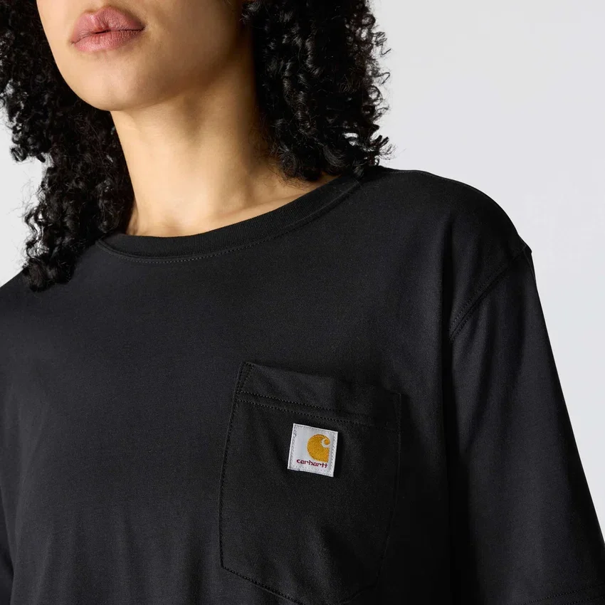 Tencel-Hemd für Damen, locker sitzend, leicht, mit Rundhalsausschnitt und Tasche