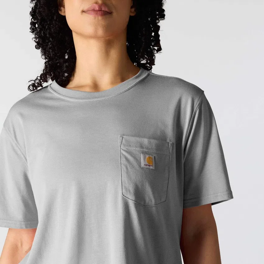 Tencel-Hemd für Damen, locker sitzend, leicht, mit Rundhalsausschnitt und Tasche