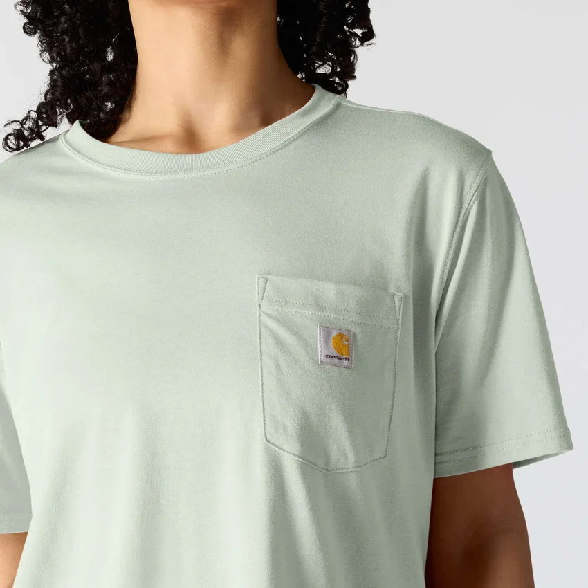 Tencel-Hemd für Damen, locker sitzend, leicht, mit Rundhalsausschnitt und Tasche