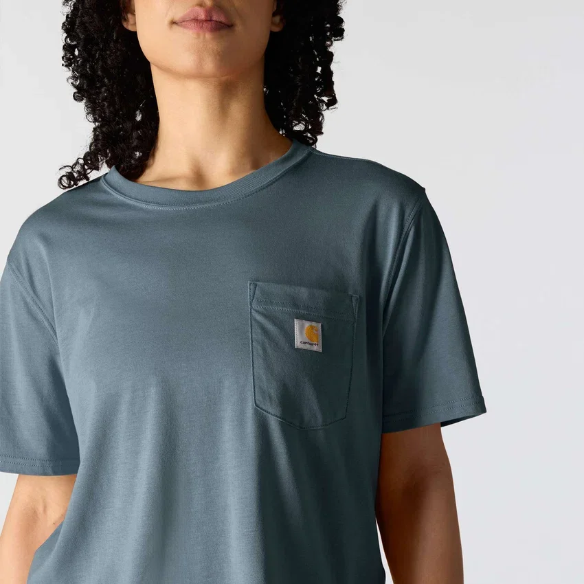 Tencel-Hemd für Damen, locker sitzend, leicht, mit Rundhalsausschnitt und Tasche