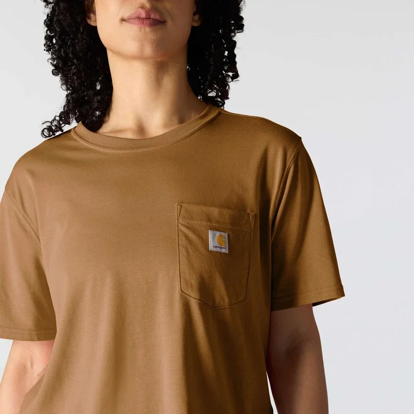 Tencel-Hemd für Damen, locker sitzend, leicht, mit Rundhalsausschnitt und Tasche