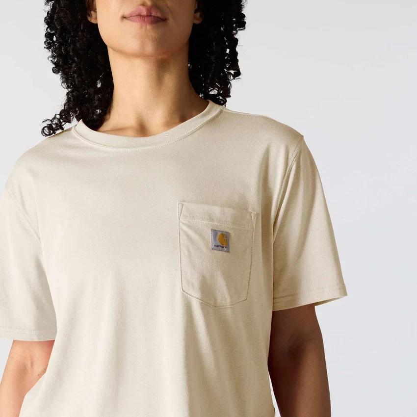 Tencel-Hemd für Damen, locker sitzend, leicht, mit Rundhalsausschnitt und Tasche