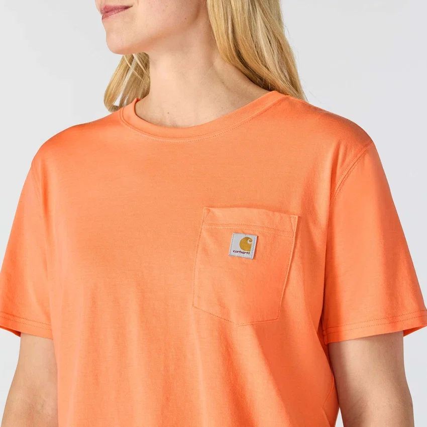 Tencel-Hemd für Damen, locker sitzend, leicht, mit Rundhalsausschnitt und Tasche