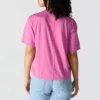 Tencel-Hemd für Damen, locker sitzend, leicht, mit Rundhalsausschnitt und Tasche