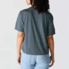 Tencel-Hemd für Damen, locker sitzend, leicht, mit Rundhalsausschnitt und Tasche