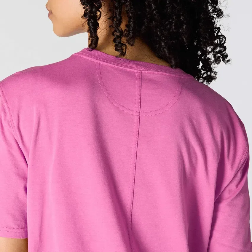Tencel-Hemd für Damen, locker sitzend, leicht, mit Rundhalsausschnitt und Tasche