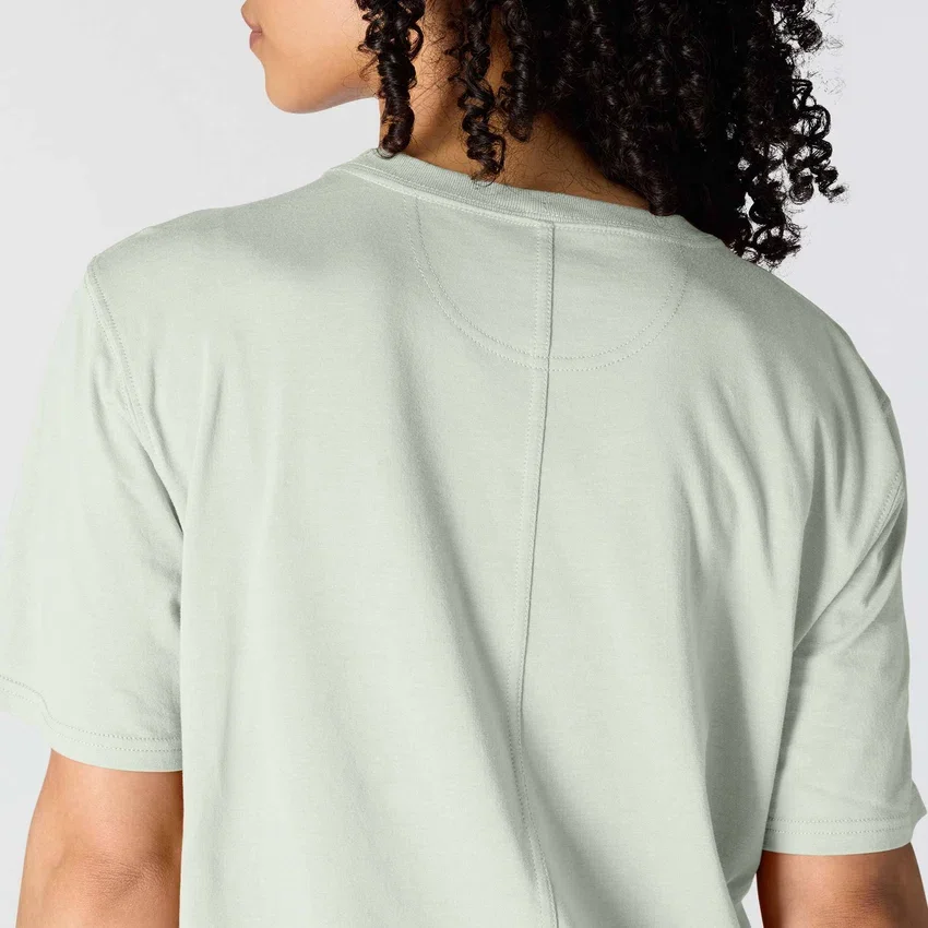 Tencel-Hemd für Damen, locker sitzend, leicht, mit Rundhalsausschnitt und Tasche