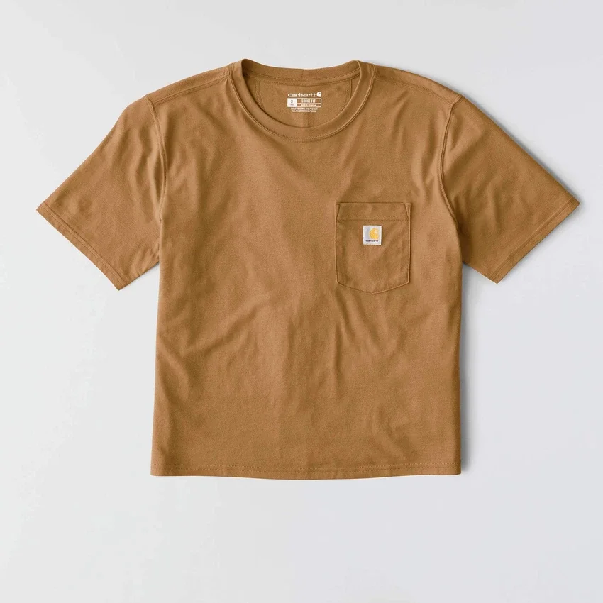 Tencel-Hemd für Damen, locker sitzend, leicht, mit Rundhalsausschnitt und Tasche