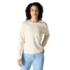 Tencel-Hemd für Damen, lockere Passform, lange Armlinge, Rundhalsausschnitt und Tasche