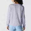 Tencel-Hemd für Damen, lockere Passform, lange Armlinge, Rundhalsausschnitt und Tasche