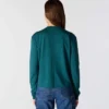 Tencel-Hemd für Damen, lockere Passform, lange Armlinge, Rundhalsausschnitt und Tasche