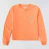 Tencel-Hemd für Damen, lockere Passform, lange Armlinge, Rundhalsausschnitt und Tasche