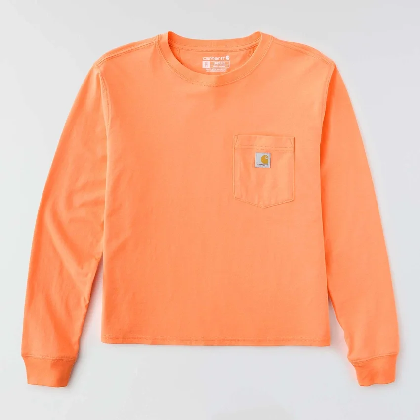Tencel-Hemd für Damen, lockere Passform, lange Armlinge, Rundhalsausschnitt und Tasche