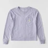 Tencel-Hemd für Damen, lockere Passform, lange Armlinge, Rundhalsausschnitt und Tasche