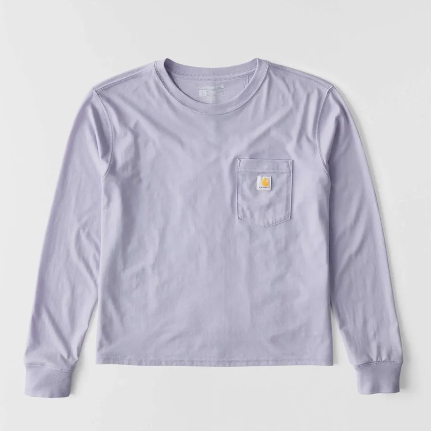 Tencel-Hemd für Damen, lockere Passform, lange Armlinge, Rundhalsausschnitt und Tasche